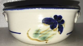 Vintage 2001 Studio Pottery Hand Made Stoneware Signed Bowl Ml6b