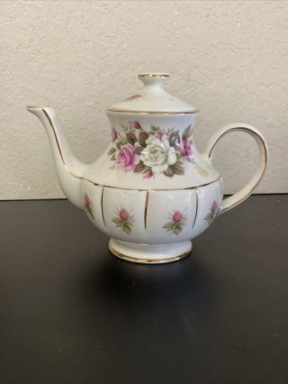 Vintage Tea Pot W/ Lid - Flowers - Arthur Wood & Son England 5585