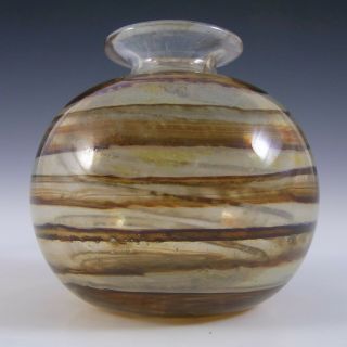 Isle Of Wight Studio Tortoiseshell Glass Globe Vase By Michael Harris