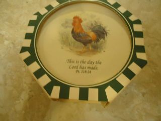 Home & Garden Party Ltd Rooster Boxed Set Of 4 - 4 " Coasters