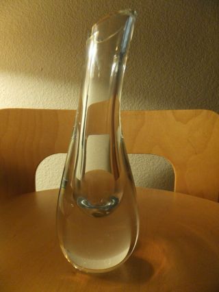 Baccarat France Crystal " Albane " Signed Teardrop - Bud Vase 7 " Tall / Minty