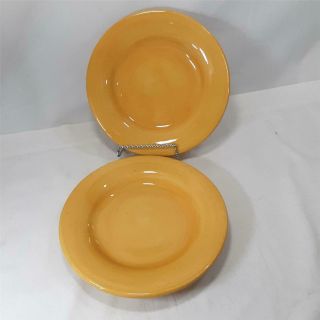 2 Tabletops Lifestyle Espana 8.  75 " Butter Salad Plates Hand Painted Yellow Euc