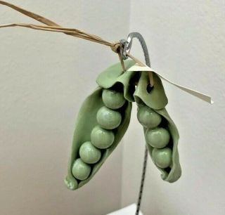 Blue Sky Pottery Hand Crafted Porcelain Peas be With You Ornament 3.  5 inch 3