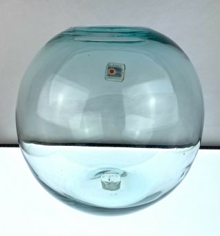 Blenko Glass 7928l Ball Vase In Antique Green