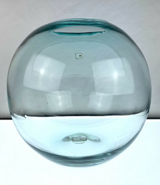 Blenko Glass 7928L Ball Vase in Antique Green 2