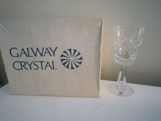 Set Of 6 Galway Irish Crystal 7 3/4 " Water Goblets O 