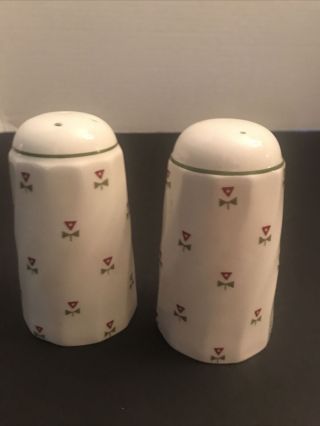 Pair Laura Ashley “thistle” Salt & Pepper Shakers Johnson Bros Made In England