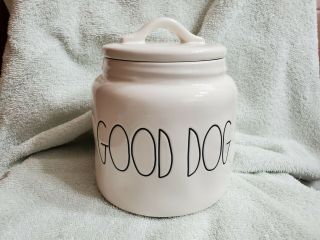 Rae Dunn Good Dog Treat Cookie Container Canister Jar Ivory