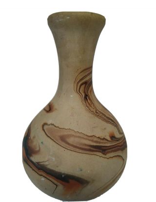 Vintage Nemadji Swirl Art Pottery Vase,  U.  S.  A.