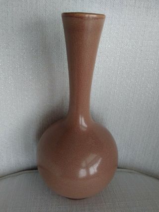 Red Wing Pottery Vase 1557,  Cinnamon Speckled,  10x5,  Signed