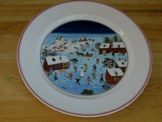 Villeroy And Boch Naif Christmas 10.  5 " Dinner Plate Made In Luxembourg