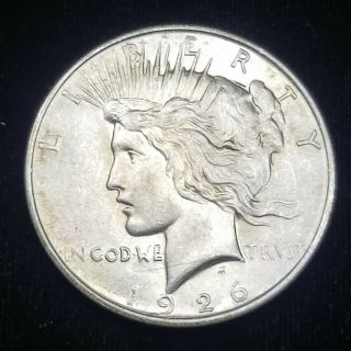 1926 - D Peace Silver Dollar Very Choice Au Coin 2