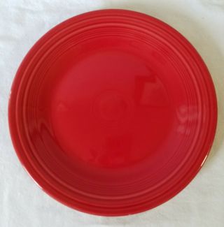 Red Homer Laughlin Fiesta 10 1/2 - Inch China Dinner Plate