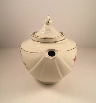 Vintage Hall ' s Superior Autumn Leaf Aladdin Teapot with Lid and Infuser 2