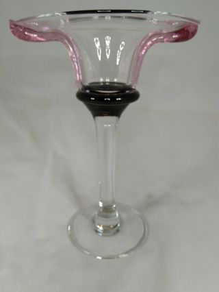 Studio Glass Pedestal Vase By Gillies Jones Rosedale 18 Cm