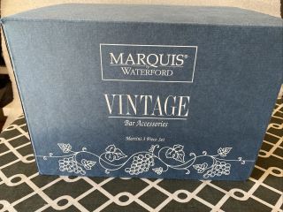 Marquis By Waterford Vintage Martini Shaker And Glasses Set,