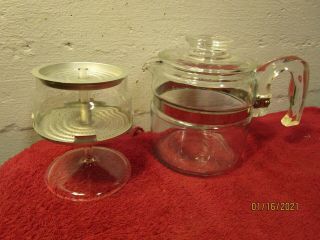 Vintage Pyrex 7754 Percolator Coffee Pot 4 Cup Complete Kitchen Camp