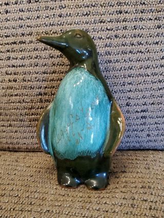 Mcmaster Pottery Canada Penguin Green Drip Glaze Peggys Cove N.  S.  5 "