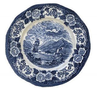 Lochs Of Scotland Blue By Royal Warwick 10ish”dinner Plate