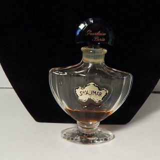 Vintage 3 " Shalimar Crystal Guerlain Paris Baccarat Perfume Bottle 1980 