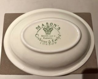 MASON’S CRABTREE & EVELYN SOAP DISH WEDGEWOOD GROUP GREEN FLORAL CHINTZ/ENGLAND 2