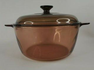 Corning Ware Visions Cookware 4.  5l Dutch Oven Stock Pot With Lid Made In Usa