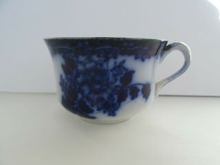 Antique Wharf Pottery,  Waldorf Flow Blue Cup,  England (great Cond)