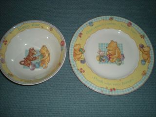 Royal Doulton Classic Pooh 2 - Piece Gift Set Hunny Time Cereal Bowl & Plate