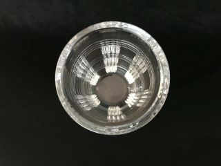 Vintage Lead Crystal Glass Vase Criss Cross Pattern 9 