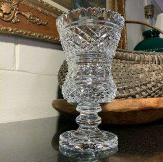 Waterford Crystal 7 1/4 " Thistle Footed Vase Master Cutter Gothic Mark Ireland
