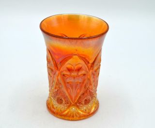 Set of 4 Vintage Imperial Marigold Carnival Glass Tumblers - Four Seventy Four 3