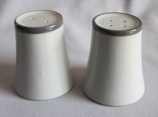 Salt & Pepper Shakers Noritake China Odin Grey Pattern Primastone