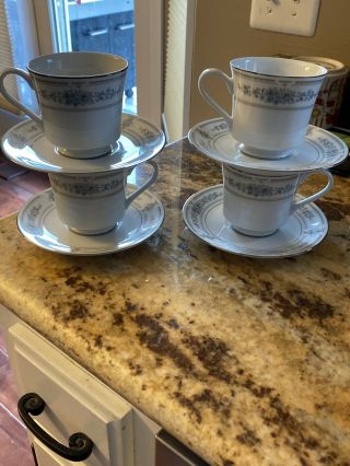 Wade Fine Porcelain China Ellington Made In Japan 4 Footed Tea Cups And Saucers