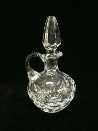 Vintage Cut Crystal Cruet Decanter With Stopper,  6 " Tall X 3 1/4 " Widest