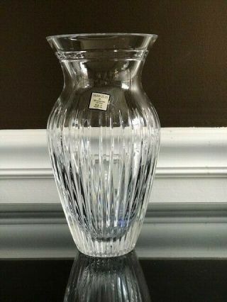Stunning Rare Signed Marquis By Waterford Crystal Hanover 8 " Vase W Sticker