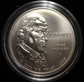 1993 - D $1 Bill Of Rights Commemorative Silver Dollar Bu