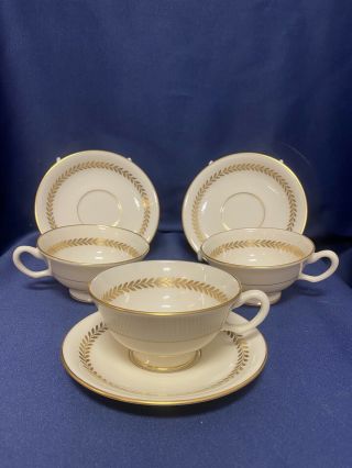 Lenox Imperial Set Of 3 Cups & Saucers