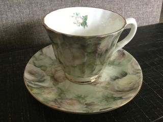 Royal Patrician Fine Bone China England Teacup Saucer Flowers Design Collectible