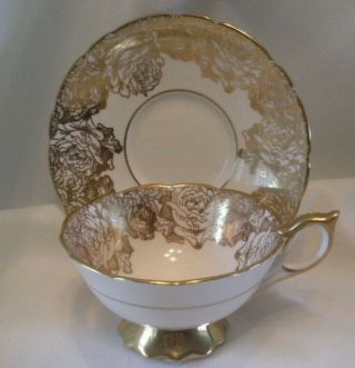Royal Stafford Golden Bouquet Cup And Saucer Perfect