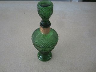 Vintage Green Genie Bottle Decanter