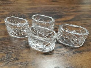 Set Of 4 Vintage Waterford Crystal Lismore Oval Napkin Rings