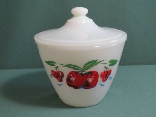 Fire King Oven Ware Apples Grease Jar