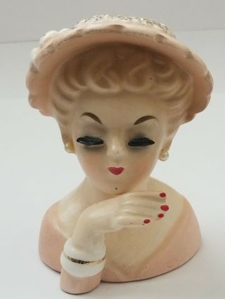 Lovely Vintage 1963 Inarco E - 774 Miniature Lady Head Vase