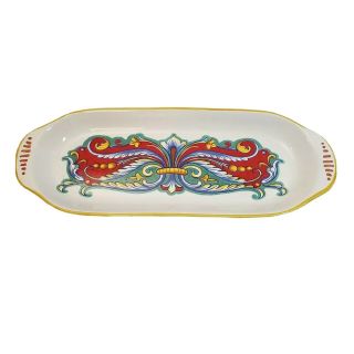 Ceramica Nova Deruta Italy Rectangular Platter Plate Serving Tray Hand Painted