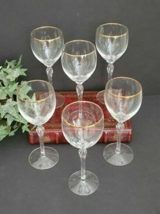 Lenox Monroe Gold Trimmed Wine Glasses - Set Of 6