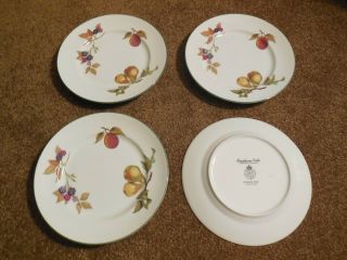 Set Of 4 - Royal Worcester Evesham Vale Salad Plate 8 - 1/4 "