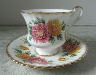 Old Vintage Paragon Porcelain Cup & Saucer Chrysanthemum Cup & Saucer