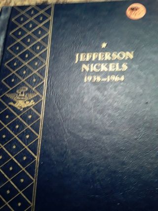 Jefferson Nickel Set 1938 1964 Pds Vintage Whitman Complete Book1950d Bu
