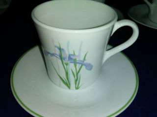 6 each Corelle Iris Shadow Cups 3 1/2 