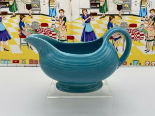 Vintage Homer Laughlin Fiestaware Gravy Sauce Boat Turquoise Color